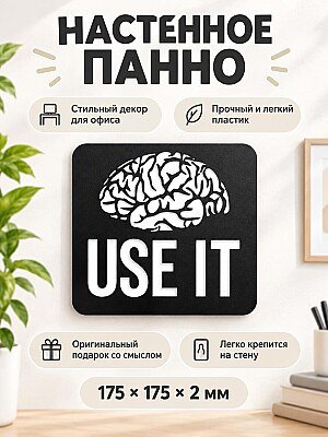 Настенное панно Мозг Use It 17.5х17.5 см 1