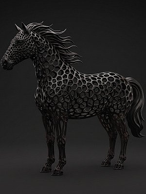 Интерьерная статуэтка Лошадь Voronoi 2