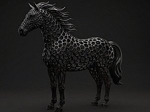 Интерьерная статуэтка Лошадь Voronoi 3