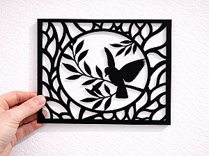 Настенное панно Birds Frame Птица на ветке 2