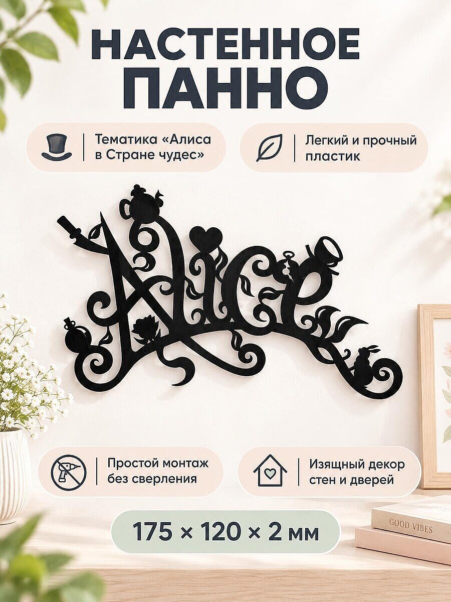 Настенный декор Алиса в Стране чудес