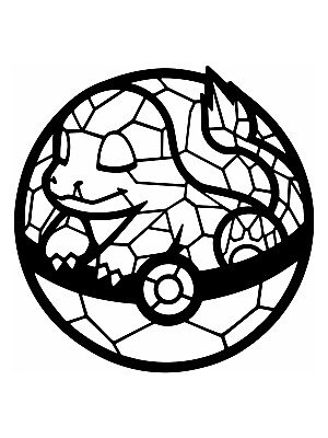 Настенный декор Покебол Pokemon Сквиртл 3