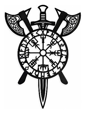 Настенное панно Vegvisir компас викингов 3