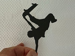 Декор на стену Скейтбордист силуэт 2