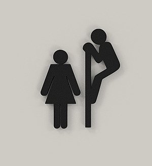 Забавная табличка для туалета WC 2