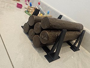 Игровой набор Bruder: Склад для бревен 3