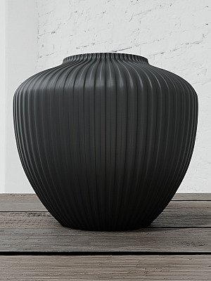Ваза Modern Rounded Ribbed 2