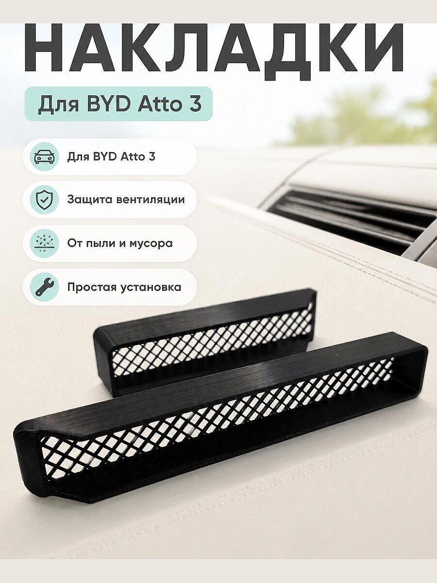 Защитные накладки на вентиляцию BYD Atto 3 / Yuan Plus