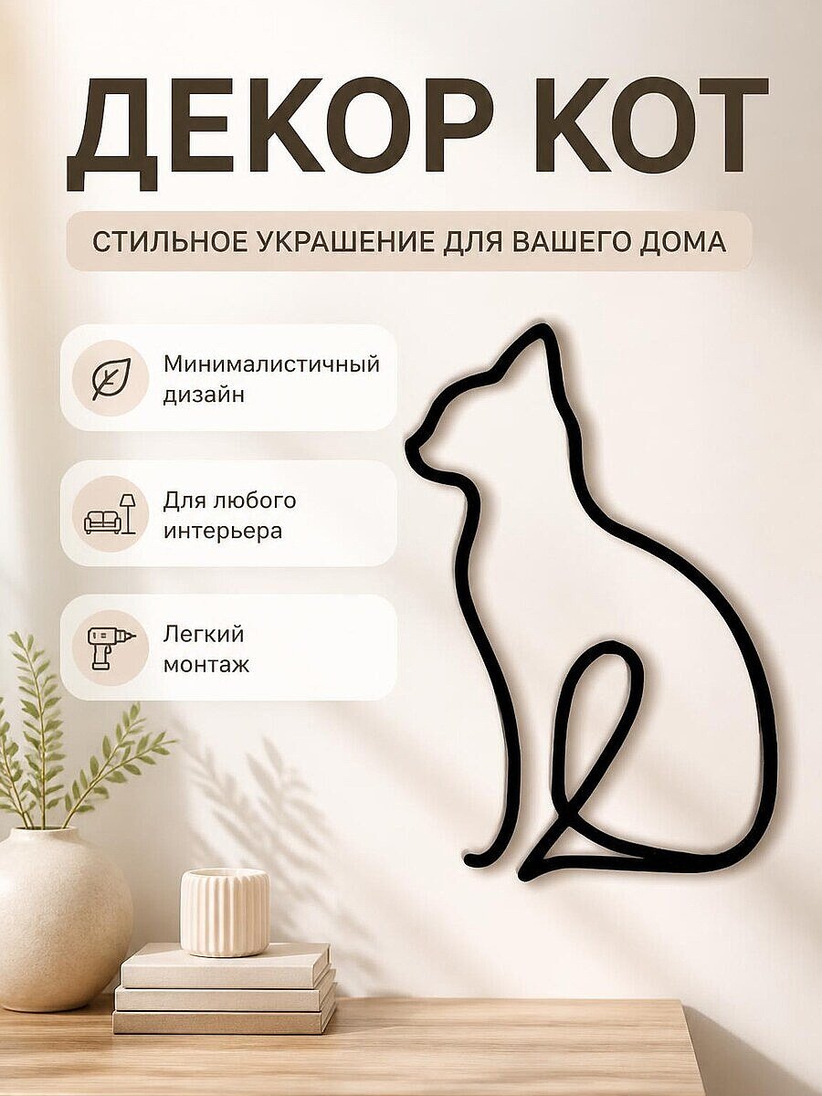 Настенный декор Кот