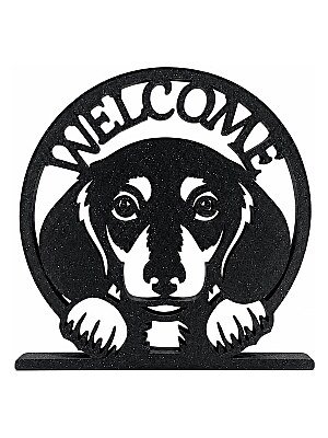 Табличка Welcome с таксой 3