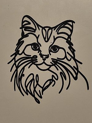 Настенный декор Кот, контурный рисунок 2