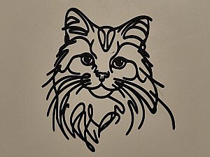 Настенный декор Кот, контурный рисунок 3