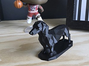 Скульптура Такса полигональная, декор для дома 4