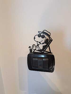 Декор для выключателя Snoopy Relax 5