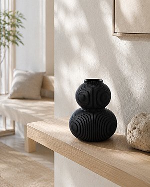 Ваза FINSPÅR Japandi с ребристой структурой 6