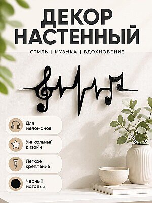 Настенный декор "Музыка - это жизнь" 1