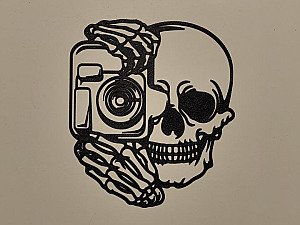 Настенный декор Череп с фотоаппаратом 3