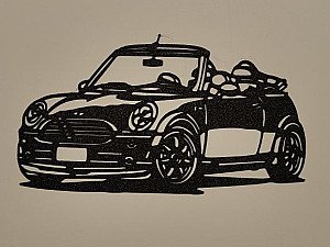 Настенный декор Mini Cooper силуэт 3