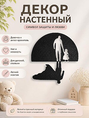 Декор настенный Девочка и ангел-хранитель 1