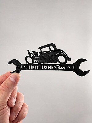 Настенный декор Hot Rod Shop с машиной и ключом 2