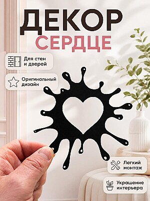 Декор для стен и дверей "Сердце-лужица" 1