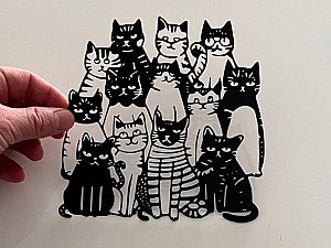 Декор для дома "Кошачья семья" 2