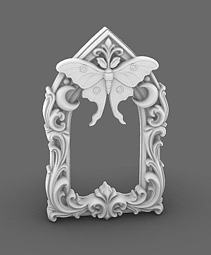 Рама для зеркала Goth Moth Moon baroque 5