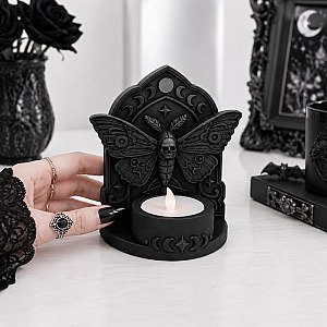 Подсвечник готический Череп-мотылек для LED свечи 40мм 4
