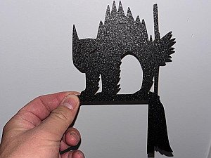 Декор для выключателя Кот на метле 3