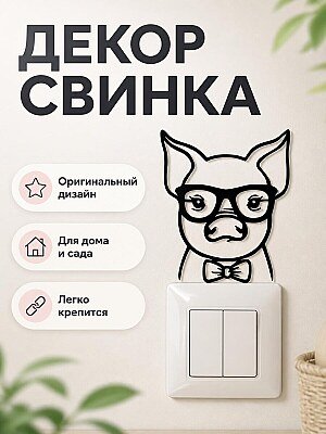 Декор Свинка в очках 1