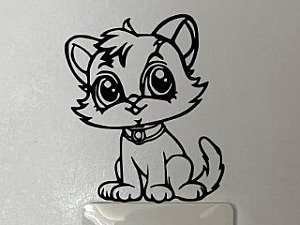 Декор на выключатель Маленький кот 3
