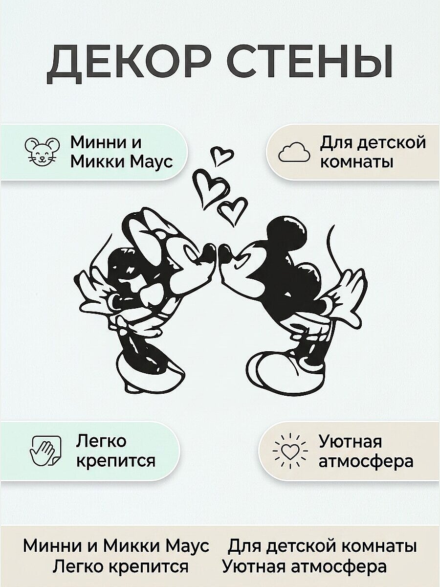 Настенный декор Минни и Микки Маус