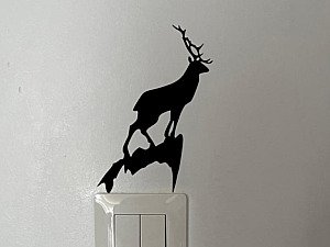 Декор на выключатель Олень на скале 2