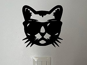 Настенный декор Кот в солнцезащитных очках 2