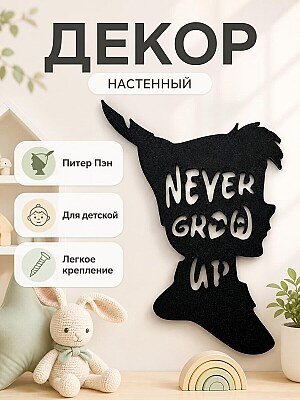 Декор на стену Питер Пэн Never Grow Up Disney 1