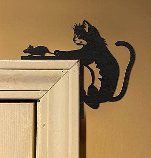 Декор для выключателя Кот и Мышь 2