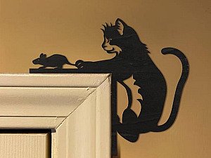 Декор для выключателя Кот и Мышь 3