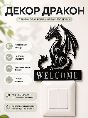 Декор настенный Дракон Welcome 1