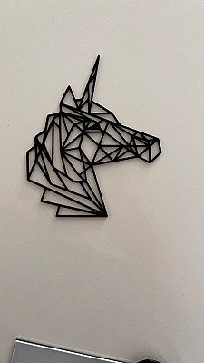 Настенный декор Единорог Оригами 2