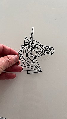 Настенный декор Единорог Оригами 5