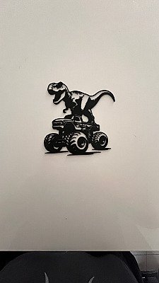 Декор на стену Динозавр на грузовике 4