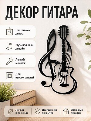 Декор настенный Музыкальная гитара 1