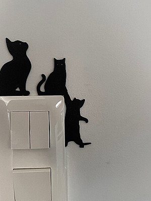 Декор для выключателя Кот 2