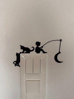 Декор для выключателя Кот 2