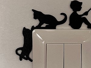 Декор для выключателя Кот 3