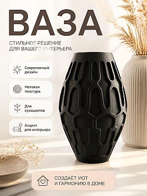 Современная текстурированная ваза для декора 1