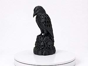 Декор Necro Raven Ворон на черепах 4