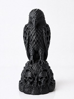 Декор Necro Raven Ворон на черепах 7