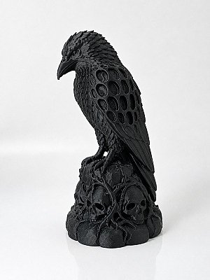 Декор Necro Raven Ворон на черепах 9