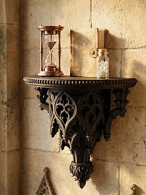 Полка настенная в стиле барокко Рококо 2